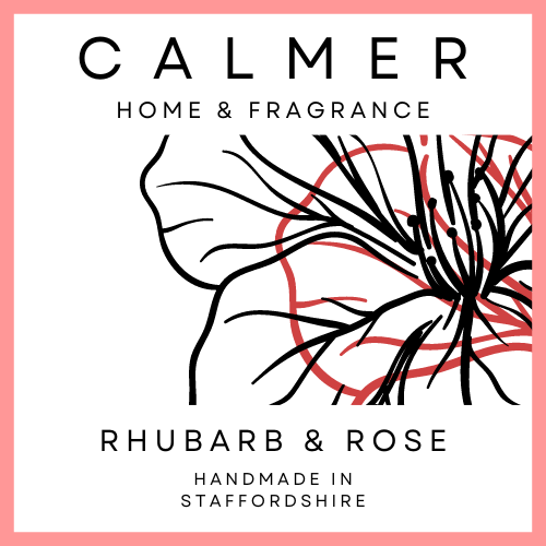 wax melt, calmer home fragrance, rhubarb and rose, rhubarb